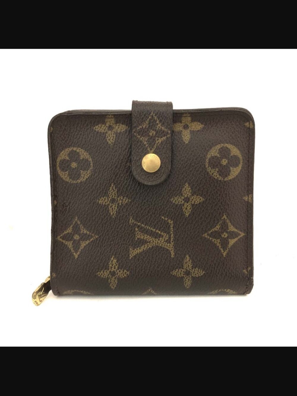 Louis Vuitton Monogram Brown Compact Zip Bifold Wallet